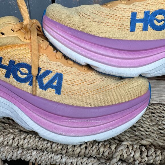 HOKA Women's Bondi 8 Sneaker Impala Cyclamen Sz 8 - Picture 14 of 16